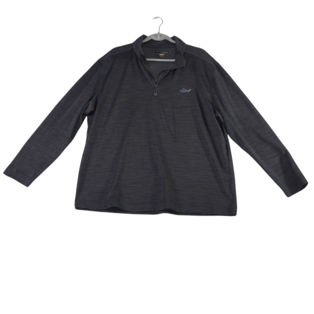 Greg Norman Playdry Shirt Mens 2XL Charcoal Gray Heather Performance Quarter Zip